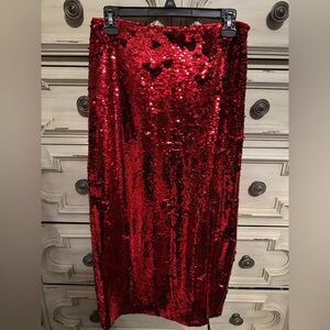 Beautiful red sequin skirt